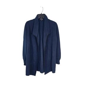 REPEAT Silver‎ Edition Navy Knit Cardigan Wool Cashmere Women's Medium